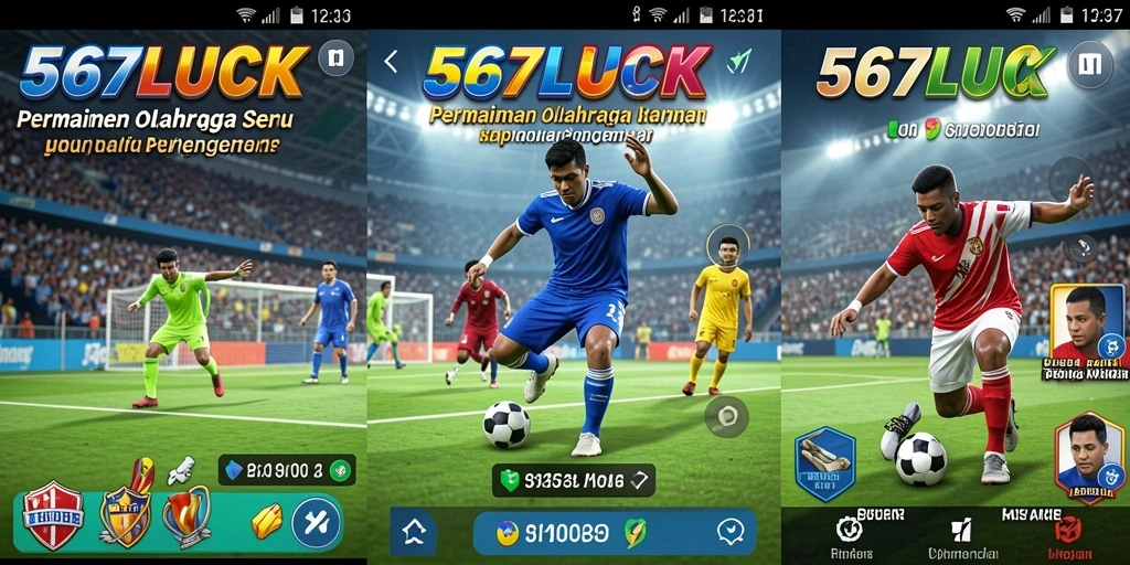 Tampilan gameplay yang mendebarkan dari 567LUCK dengan aksi olahraga intens.