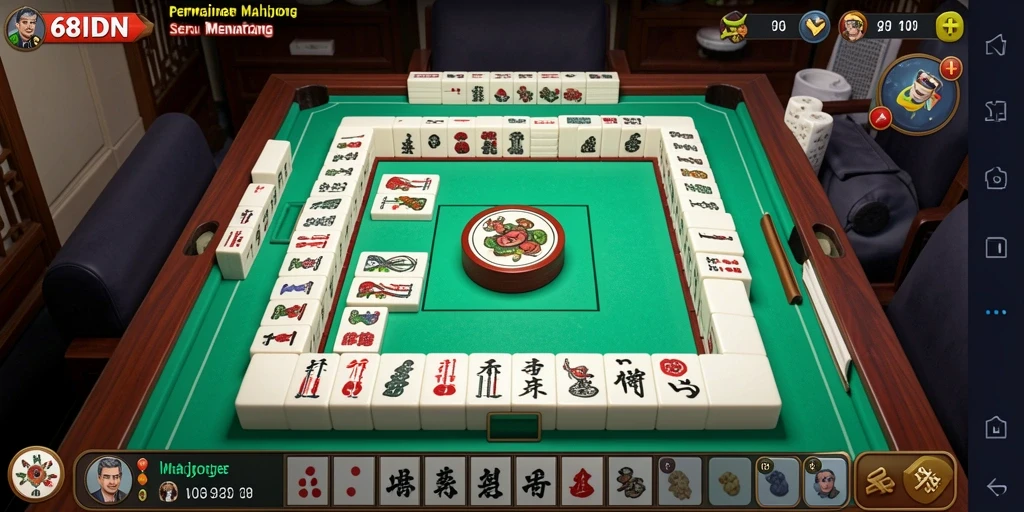 Screenshot menampilkan gameplay seru 68IDN Mahjong.