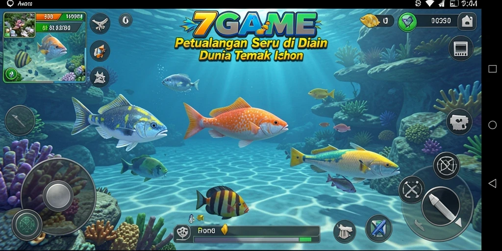 Tampilan menarik dari gameplay seru Tembak Ikan di 7GAME.