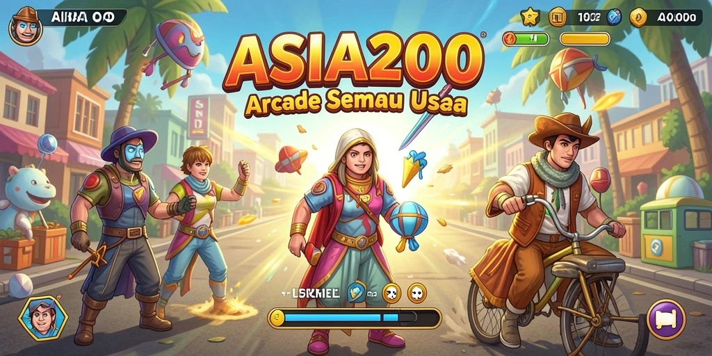 Gameplay seru ASIA200 yang menampilkan karakter-karakter menantang dan pemandangan menarik.