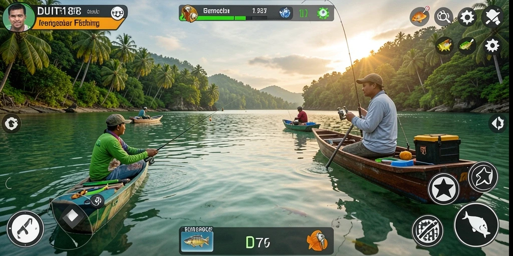 Tangkapan ikan besar di layar gameplay DUIT188.