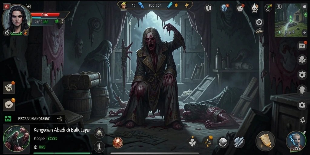 Tangkapan layar dari gameplay menyeramkan FB333.