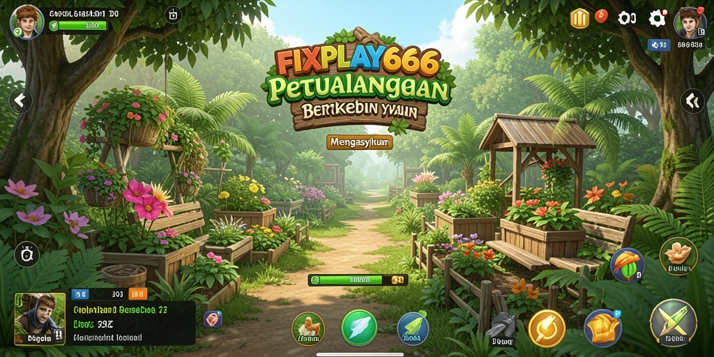 Gameplay seru FIXPLAY666 saat berkebun dan merawat hewan.