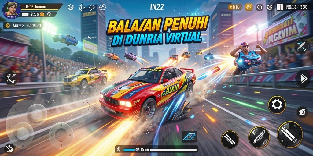 Screenshot gameplay IN22 featuring exciting racing action.