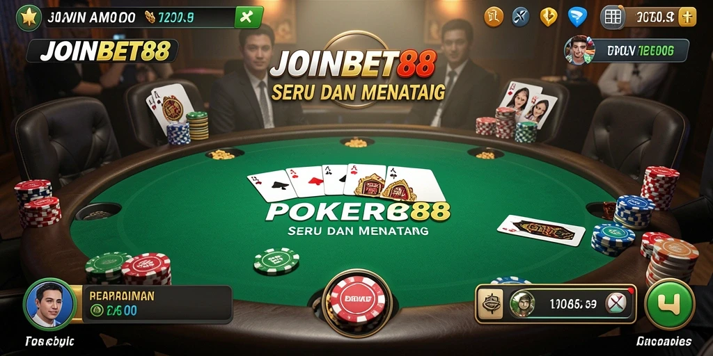 Tampilan gameplay seru dari permainan Poker di JOINBET88.