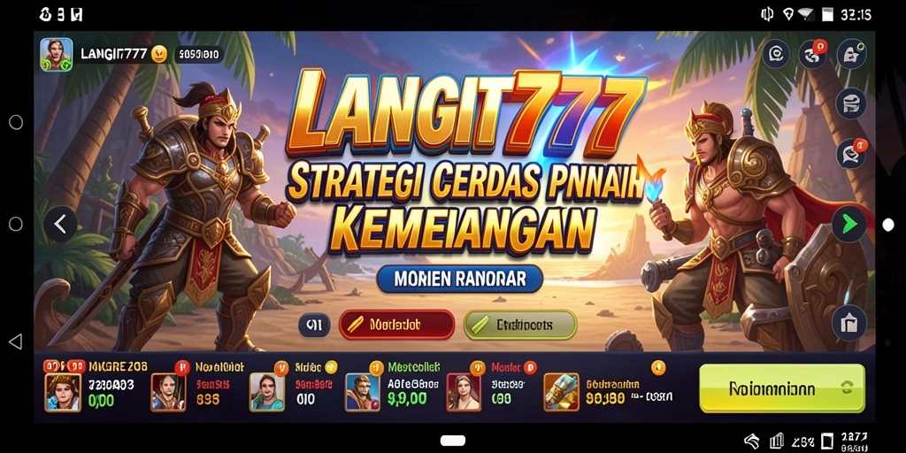 Tampilan gameplay menarik dalam LANGIT777 dengan pertarungan strategis.