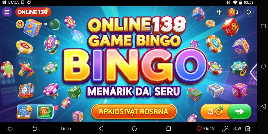 Screenshot gameplay Bingo yang penuh warna dan seru di ONLINE138.