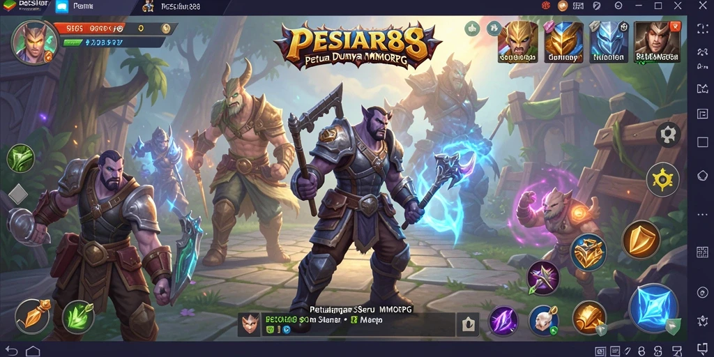 Screenshot gameplay menampilkan petualangan seru di dunia MMORPG.