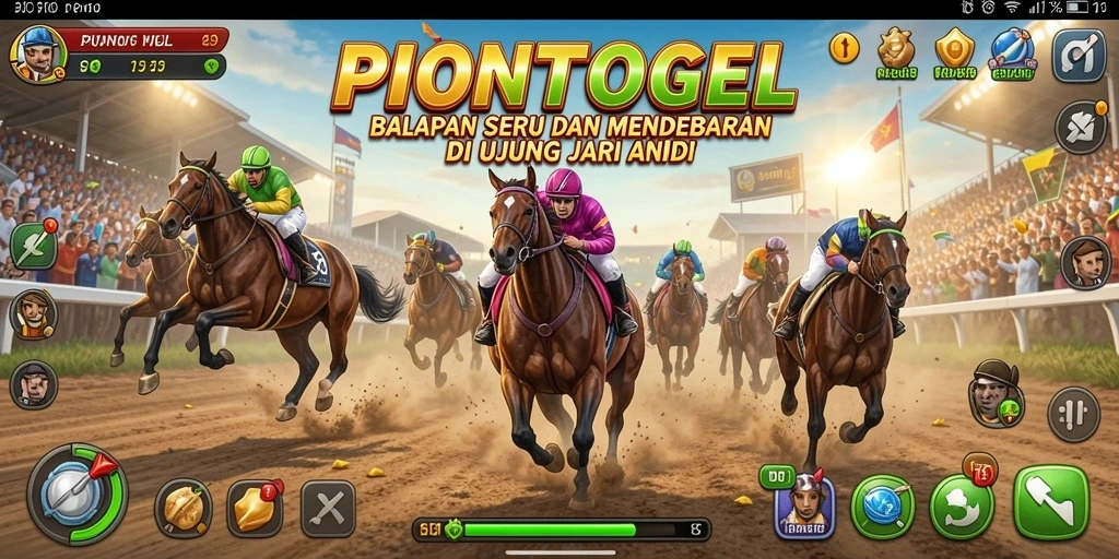 Gameplay Racing PIONTOGEL yang mendebarkan dan menantang.