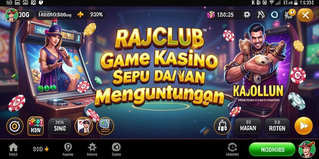 Tampilan gameplay kasino yang mendebarkan di RAJACLUB.