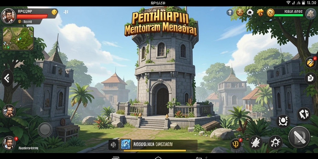 Tampilan gameplay RP62RP menampilkan menara yang siap menghadapi gelombang musuh.