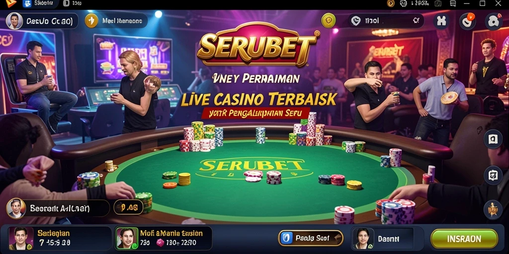 Tampilan gameplay SERUBET yang menarik dalam Live Casino.