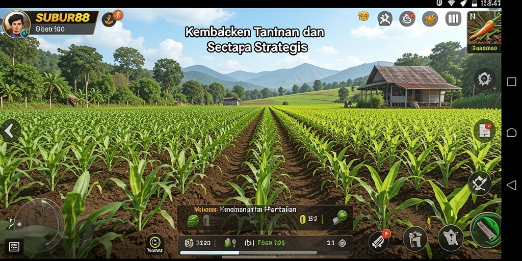 Tangkapan layar SUBUR88 menampilkan pertanian yang berkembang dengan berbagai tanaman.