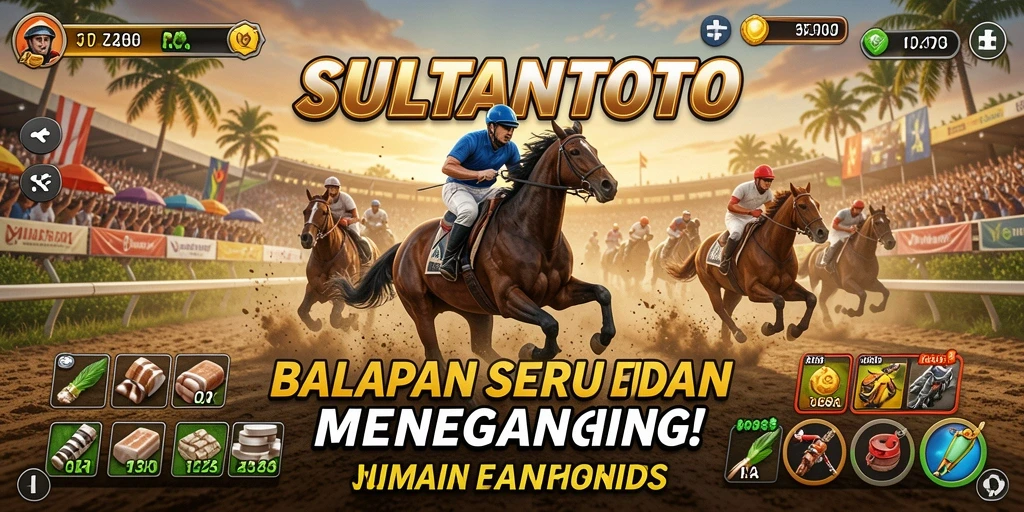 Tangkapan layar SULTANTOTO menampilkan kecepatan tinggi dan aksi balapan intens.
