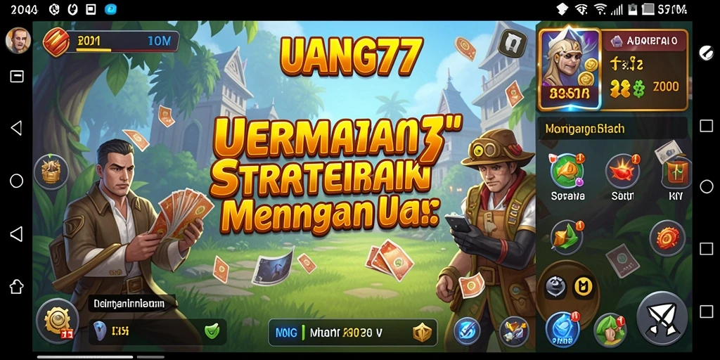 Tampilan gameplay strategis menegangkan di UANG77.