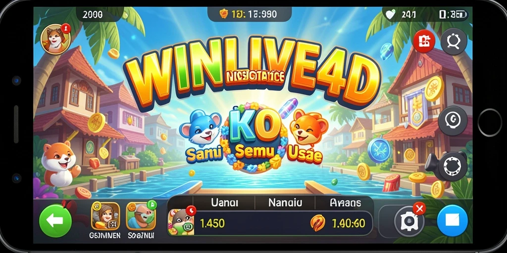 Tampilan gameplay seru WINLIVE4D yang mudah dipahami.